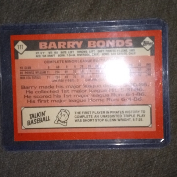 Barry Bonds Topps Traded - Picture 4 of 4